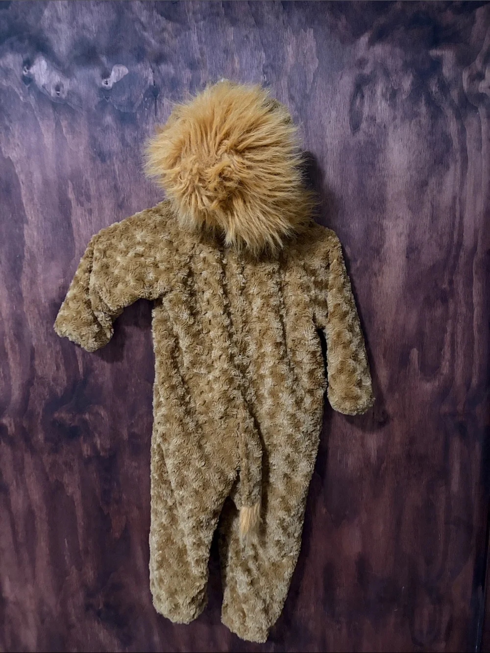 Kids Brown Plush Lion One-Piece Costume